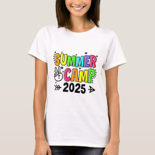 Camiseta Acampamento de Verão 2025 Acampamento Fogueira Fér