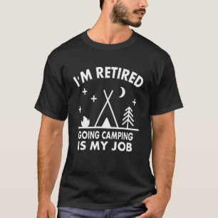 Camiseta Acampamento de Verão de 2022 Estou aposentado indo