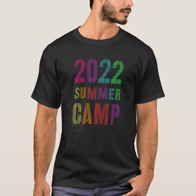 Camiseta Acampamento De Verão De 2022 Para Amigos E Companh (Frente)