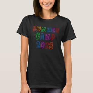 Camiseta Acampamento de Verão de 2023 Para Amigos Assinar A