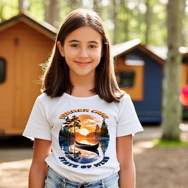 Camiseta Acampamento de verão estado de espírito (Criador carregado)