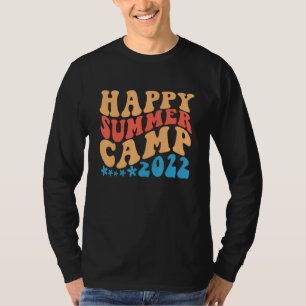 Camiseta Acampamento de Verão Feliz Para Crianças Meninos M