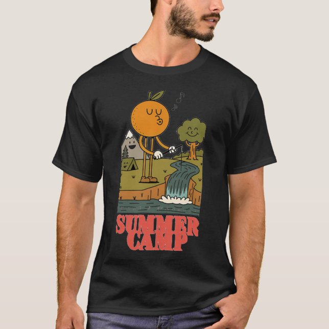 Camiseta Acampamento de Verão Fish & Whistle (Frente)