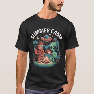 Camiseta Acampamento de verão infantil alienígena ufo diret