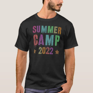 Camiseta Acampamento De Verão Rosa 2022 Para Amigos E Amigo