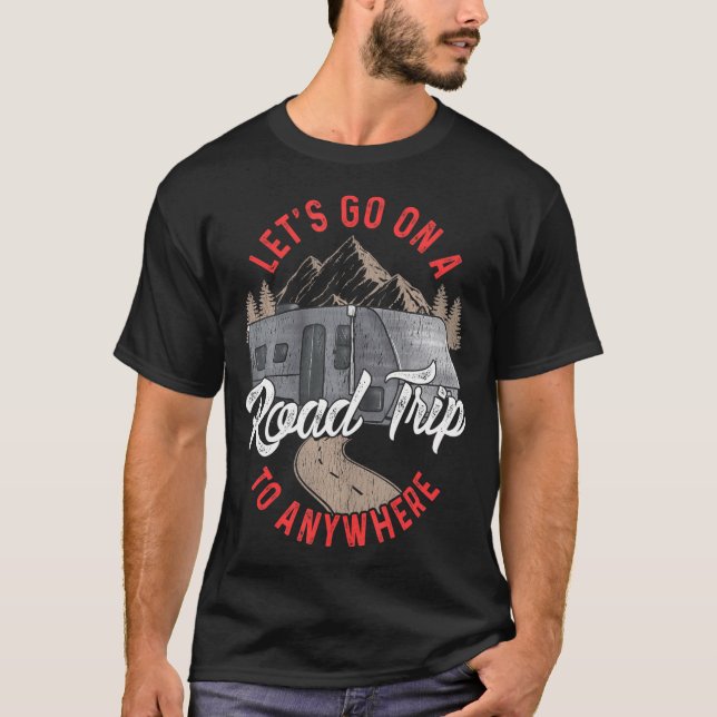 Camiseta Acampamento de Viagem Rodoviária RV Funny cita Dit (Frente)