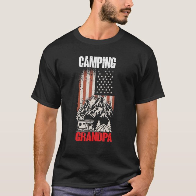 Camiseta Acampamento de Vovô Camper Caravan 7 (Frente)