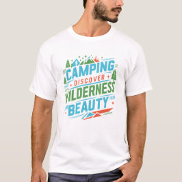 Camiseta Acampamento Descubra a beleza da natureza selvagem