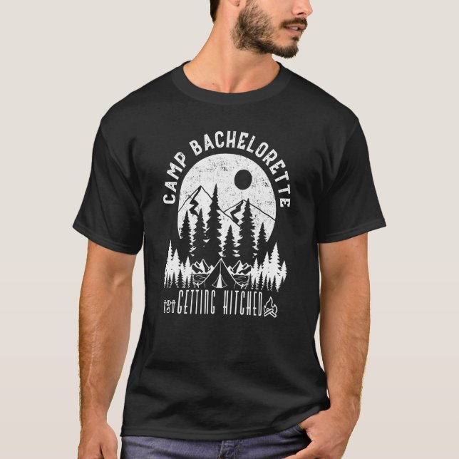 Camiseta Acampamento Despedida de Solteira Casando Noiva Fe (Frente)