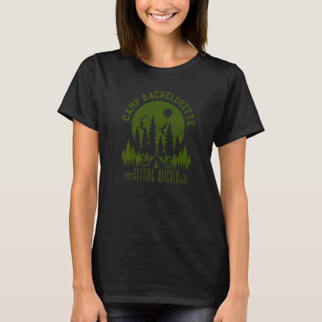 Camiseta Acampamento Despedida de Solteira Casando Noiva Fe (Frente)