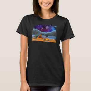 Camiseta Acampamento Divertido 4 de Julho Acampamento Pesca