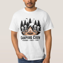 Camiseta Acampamento Divertido Equipe Fogo Amigos Divertido
