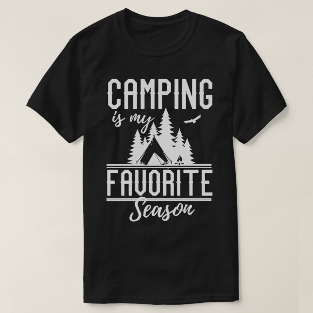 Camiseta Acampamento É A Minha Época Favorita, Engraçada Pi (Frente do Design)