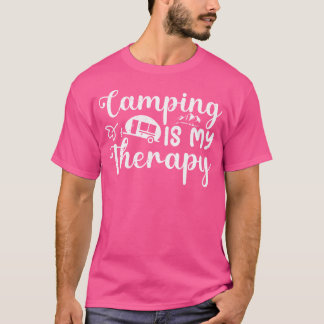Camiseta Acampamento É A Minha Vintagem Terapêutica Fora De