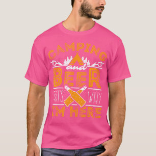 Camiseta Acampamento E Cerveja É Por Isso Que Estou Aqui Ac