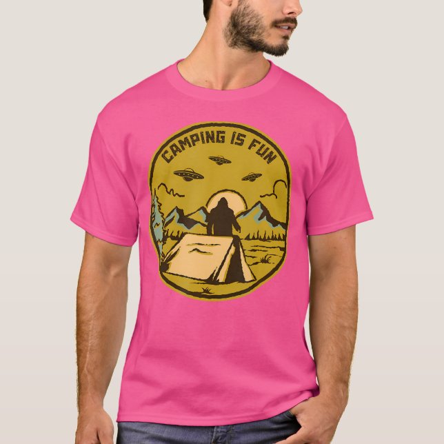 Camiseta Acampamento É Divertido Com Acampamento Engraçado  (Frente)