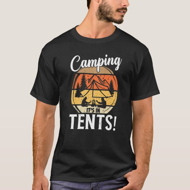 Camiseta Acampamento é em tendas acampando (Frente)