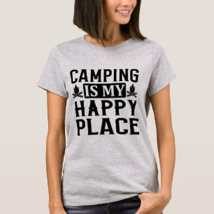 Camiseta Acampamento é meu lugar feliz