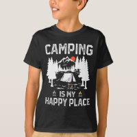 Acampamento É Meu Lugar Feliz Camper Divertido Flo