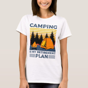 Camiseta Acampamento é meu plano de aposentadoria Engraça
