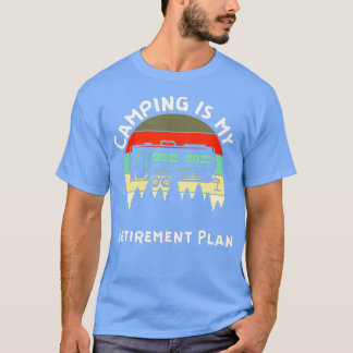 Camiseta Acampamento é meu plano de aposentadoria Engraçado