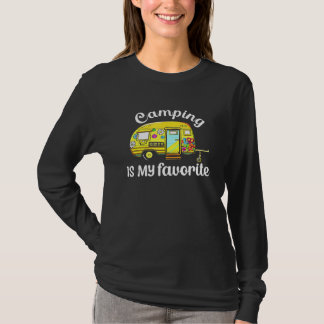 Camiseta Acampamento É Minha Estação Favorita Trailer Van C