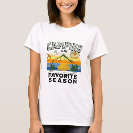 Camiseta Acampamento é minha estação favorita, viagem ao ar
