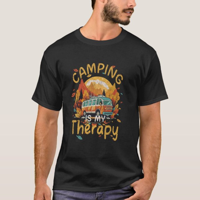 Camiseta Acampamento É Minha Matriz Familiar De Férias De V (Frente)