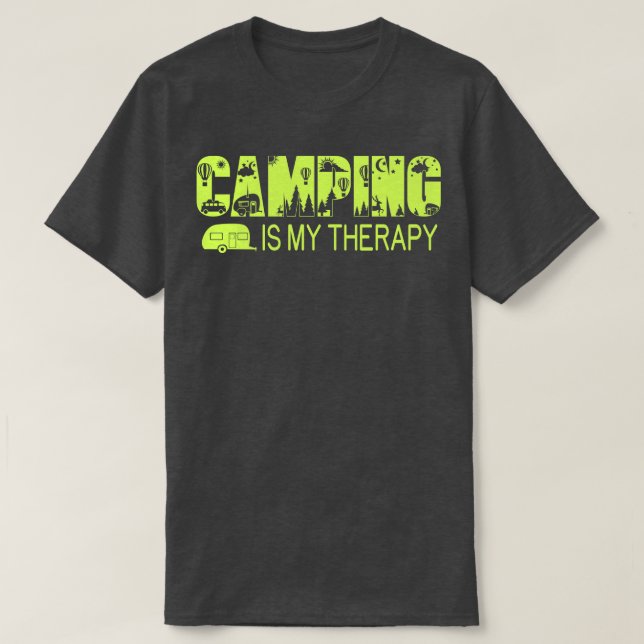 Camiseta Acampamento é minha terapia (Frente do Design)