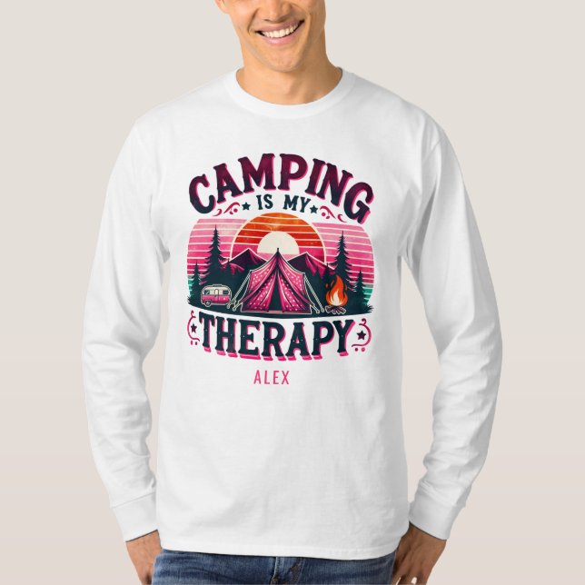 Camiseta Acampamento É Minha Terapia (Frente)