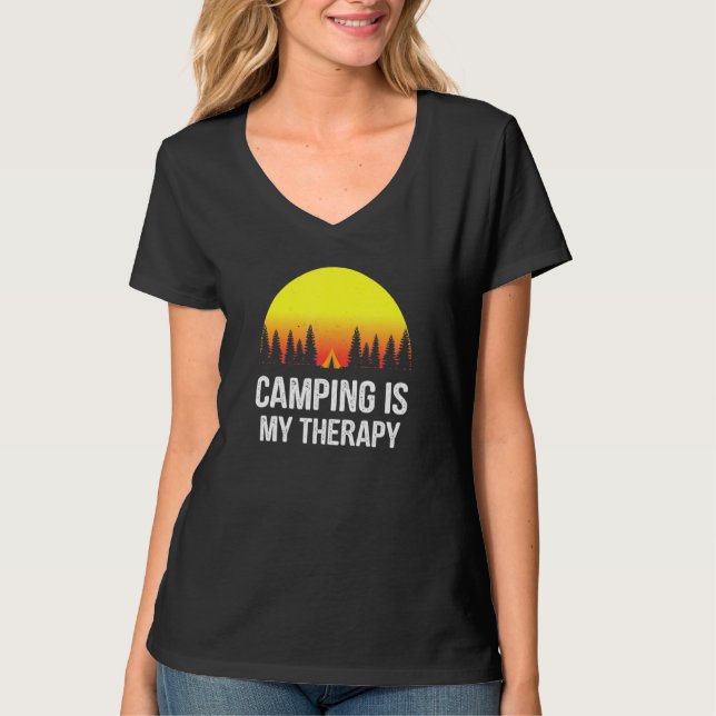 Camiseta Acampamento É Minha Terapia - Acampamento 1 (Frente)