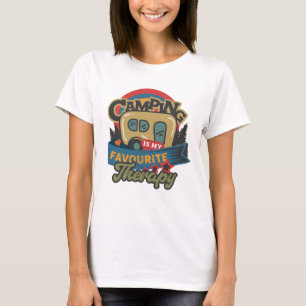Camiseta Acampamento É Minha Terapia Favorita