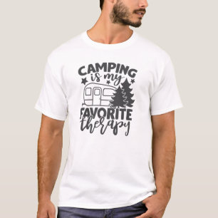 Camiseta Acampamento É Minha Terapia Favorita Engraçada Cam