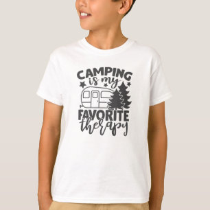 Camiseta Acampamento É Minha Terapia Favorita Engraçada Cam