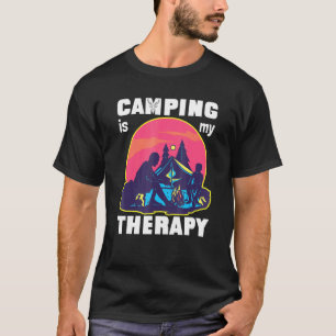 Camiseta Acampamento É Minha Terapia Rv Van Camping Dizendo