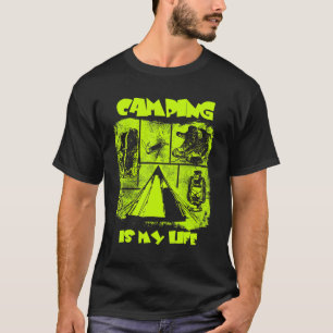 Camiseta Acampamento É Minha Vida No Campo De Selvagem Exte