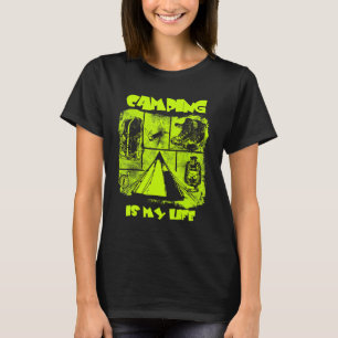 Camiseta Acampamento É Minha Vida No Campo De Selvagem Exte