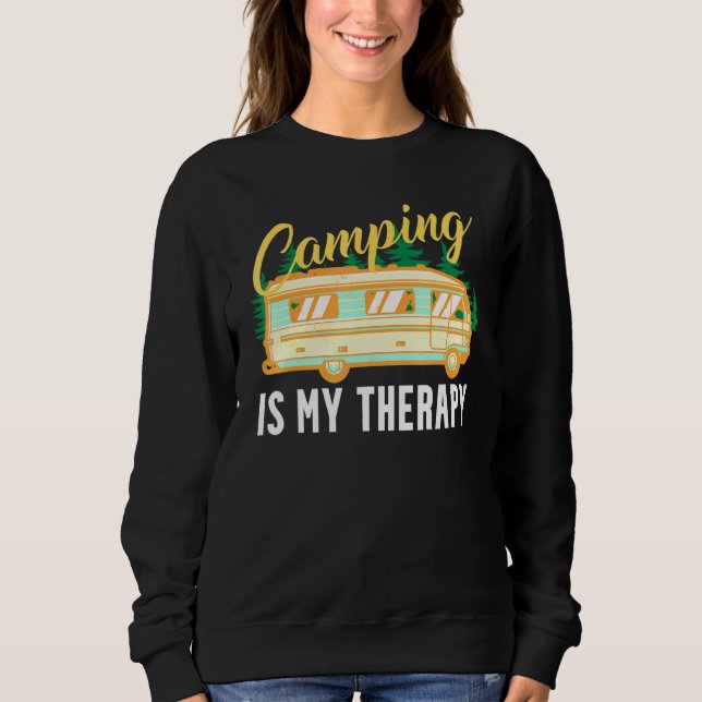 Camiseta Acampamento É O Meu Câmera De Terapia Dizendo (Frente)