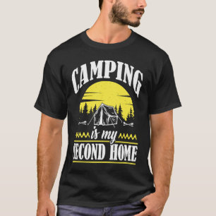 Camiseta Acampamento É O Meu Segundo Campo De Viagem