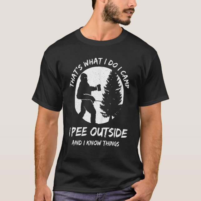 Camiseta Acampamento É O Que Eu Faço, Eu Acampo Fora Da Som (Frente)