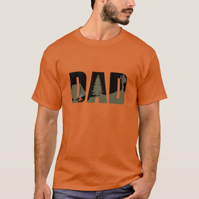 Camiseta Acampamento e pai de caminhada (Frente)