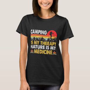 Camiseta Acampamento é terapia a natureza é medicina acampa
