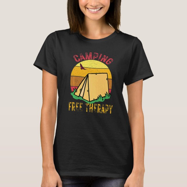 Camiseta Acampamento É Terapia Livre Floresta Sunset T (Frente)