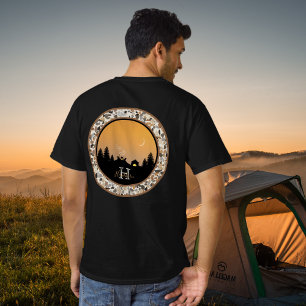 Camiseta Acampamento em Camisa-T de Design redonda de pebol