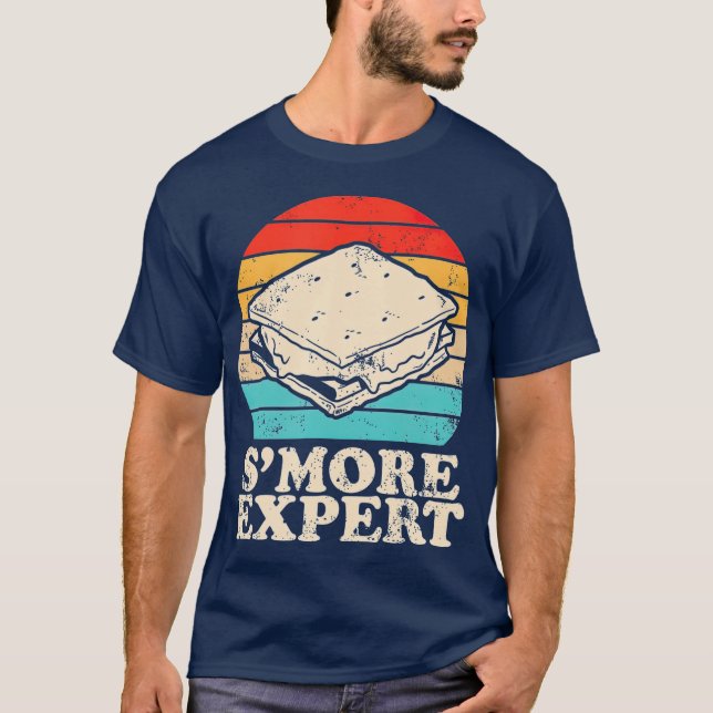 Camiseta Acampamento em dificuldades com o Smore Expert Ret (Frente)
