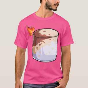 Camiseta Acampamento em Grupo com S'Mores de Marshmallow Qu