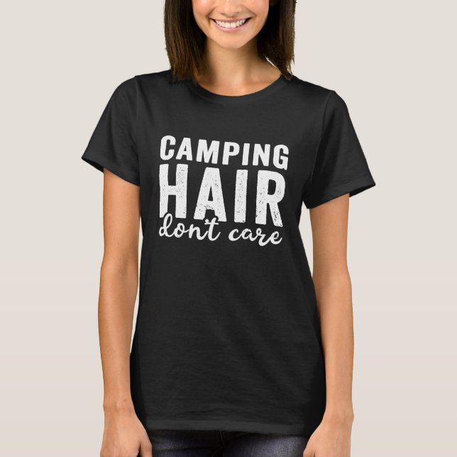 Camiseta Acampamento Engraçado Acampamento Acima (Frente)