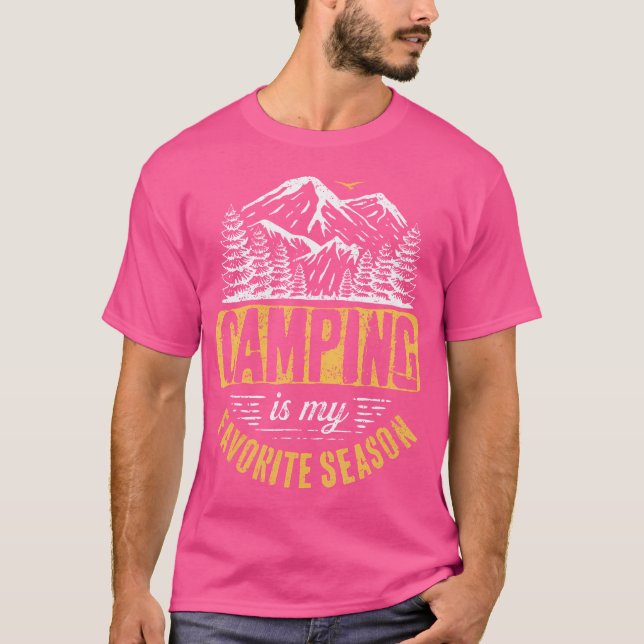 Camiseta Acampamento Engraçado Camp Exterior Favorito (Frente)