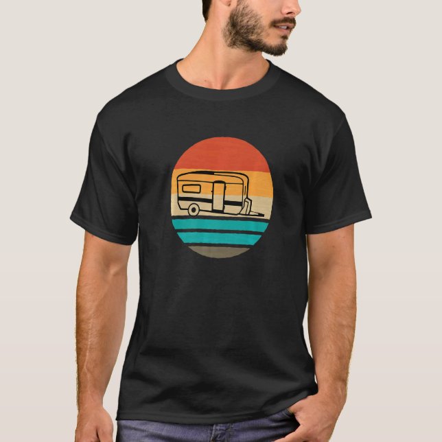 Camiseta Acampamento Engraçado Caravan (Frente)