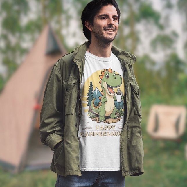 Camiseta Acampamento Engraçado de Dinossauro Surus (Criador carregado)